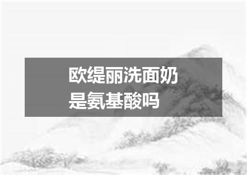 欧缇丽洗面奶是氨基酸吗