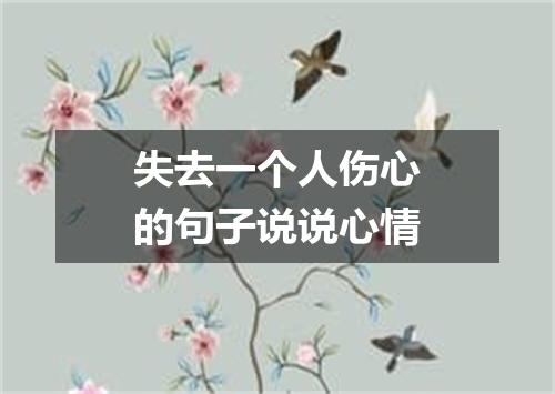 失去一个人伤心的句子说说心情