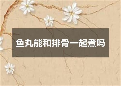 鱼丸能和排骨一起煮吗