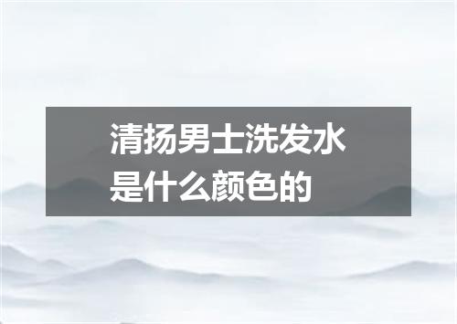 清扬男士洗发水是什么颜色的