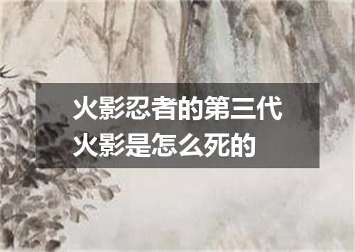 火影忍者的第三代火影是怎么死的
