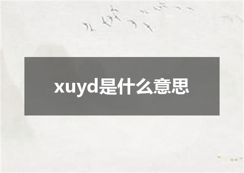 xuyd是什么意思