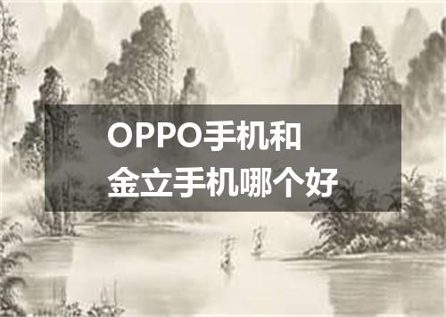 OPPO手机和金立手机哪个好