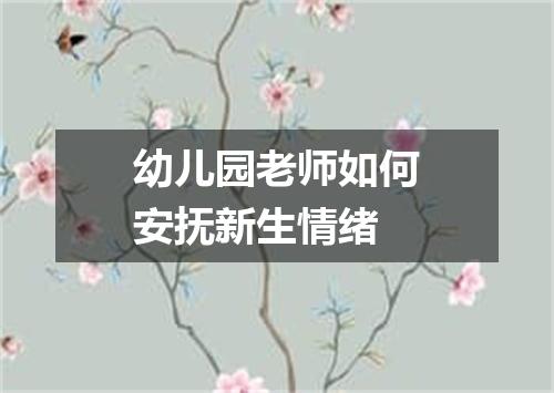 幼儿园老师如何安抚新生情绪