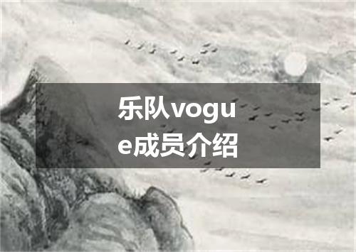 乐队vogue成员介绍