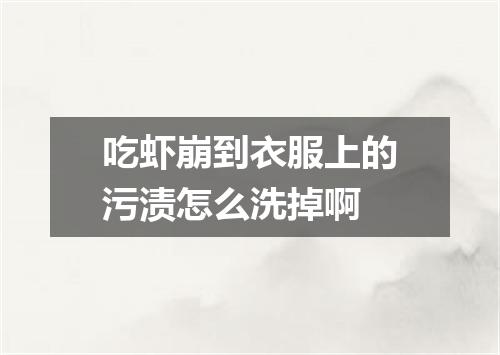 吃虾崩到衣服上的污渍怎么洗掉啊