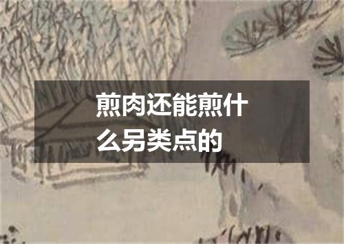 煎肉还能煎什么另类点的