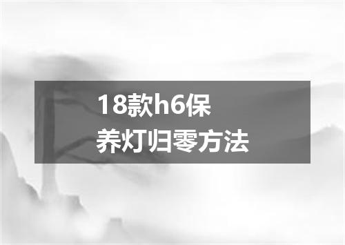 18款h6保养灯归零方法