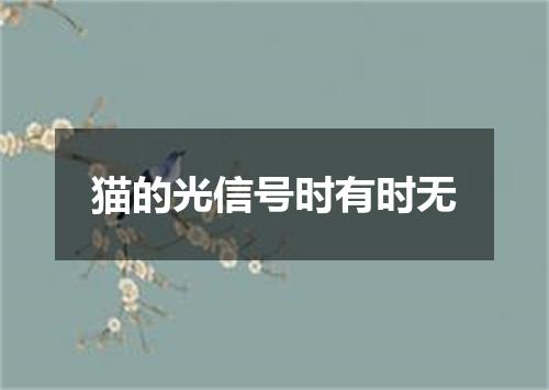 猫的光信号时有时无
