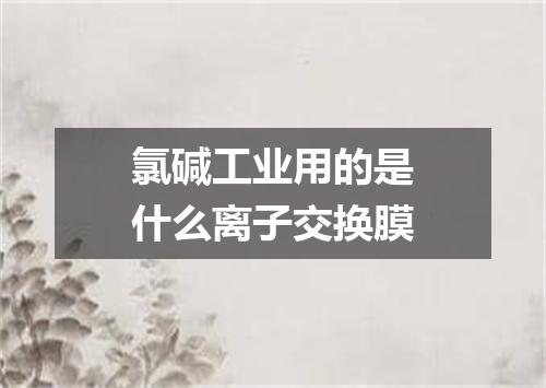 氯碱工业用的是什么离子交换膜