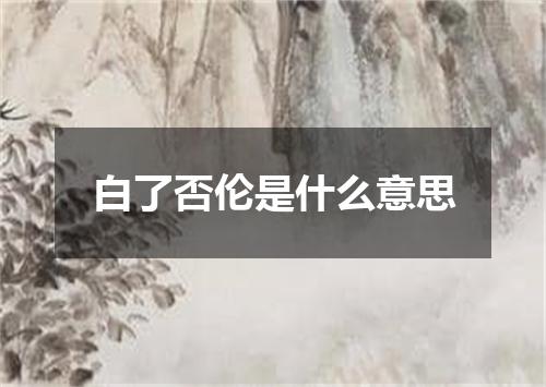 白了否伦是什么意思