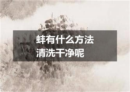 蚌有什么方法清洗干净呢