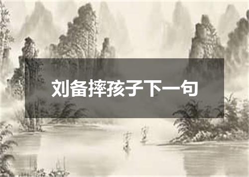 刘备摔孩子下一句