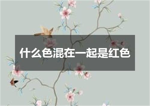 什么色混在一起是红色