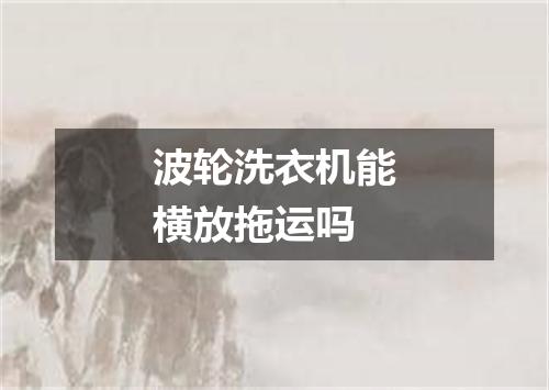 波轮洗衣机能横放拖运吗
