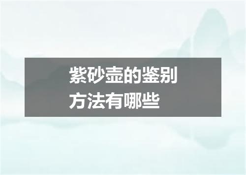 紫砂壶的鉴别方法有哪些