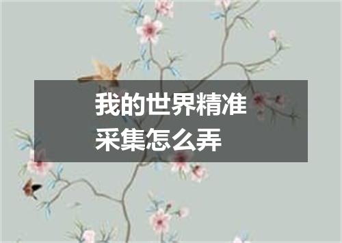 我的世界精准采集怎么弄