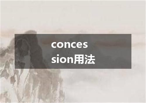 concession用法