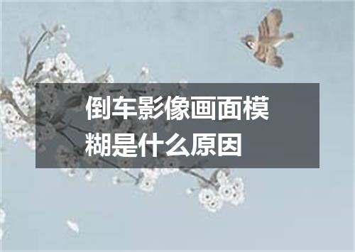 倒车影像画面模糊是什么原因