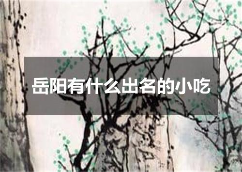 岳阳有什么出名的小吃