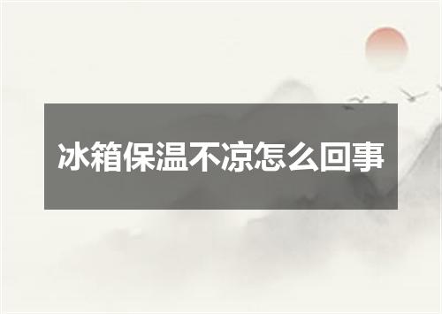冰箱保温不凉怎么回事