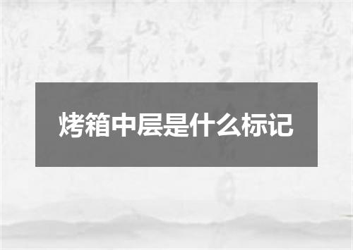 烤箱中层是什么标记