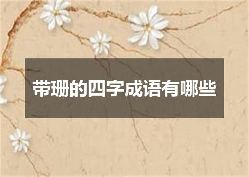 带珊的四字成语有哪些