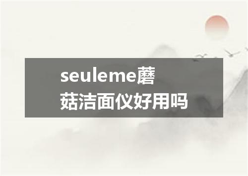 seuleme蘑菇洁面仪好用吗