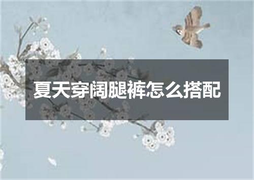 夏天穿阔腿裤怎么搭配