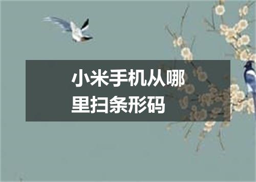 小米手机从哪里扫条形码