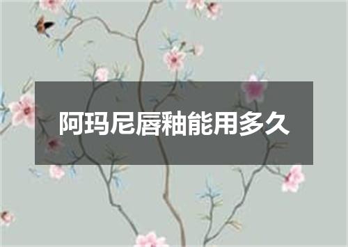 阿玛尼唇釉能用多久