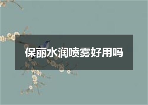 保丽水润喷雾好用吗