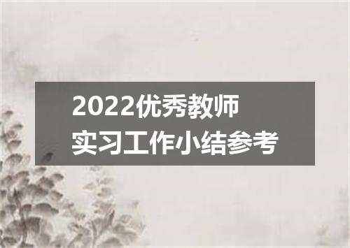 2022优秀教师实习工作小结参考
