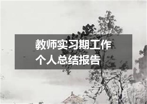 教师实习期工作个人总结报告