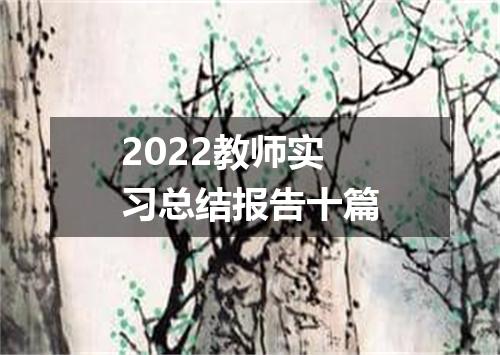 2022教师实习总结报告十篇