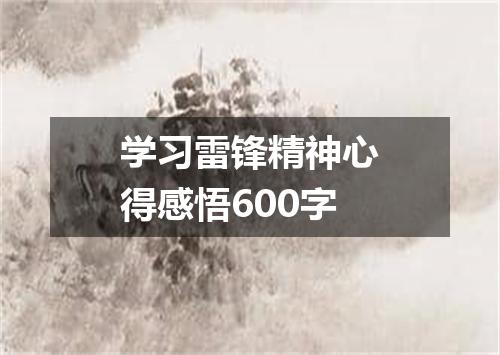 学习雷锋精神心得感悟600字