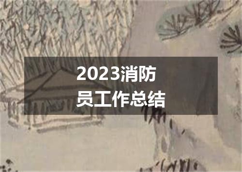 2023消防员工作总结