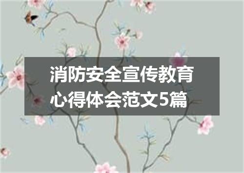 消防安全宣传教育心得体会范文5篇