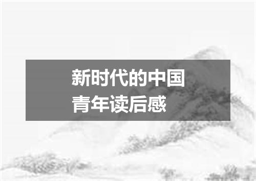 新时代的中国青年读后感