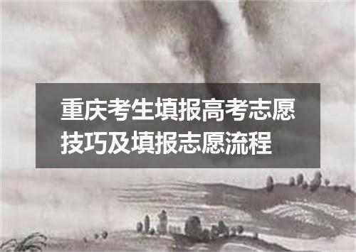 重庆考生填报高考志愿技巧及填报志愿流程