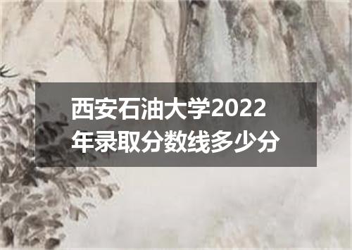 西安石油大学2022年录取分数线多少分