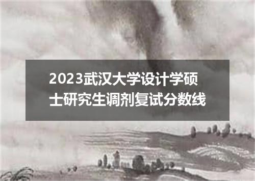 2023武汉大学设计学硕士研究生调剂复试分数线