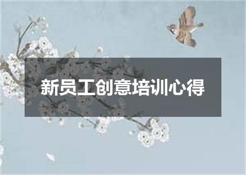 新员工创意培训心得