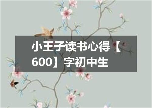 小王子读书心得【600】字初中生