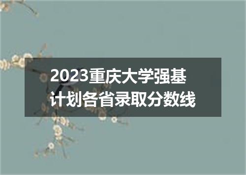 2023重庆大学强基计划各省录取分数线