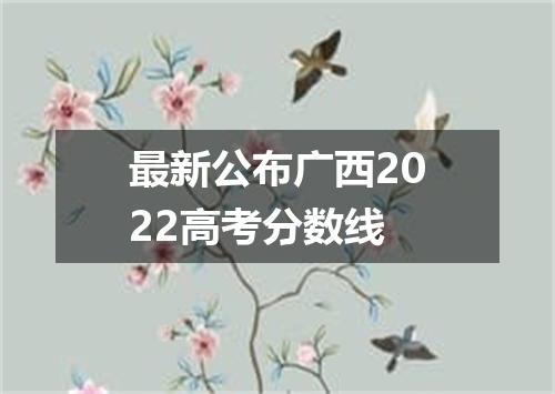 最新公布广西2022高考分数线