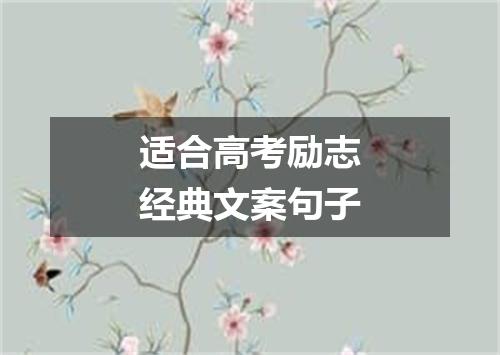 适合高考励志经典文案句子