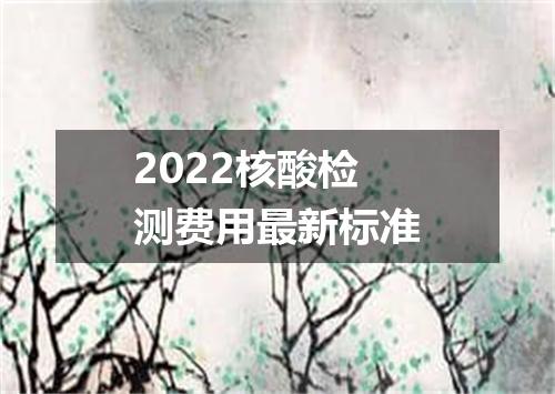 2022核酸检测费用最新标准