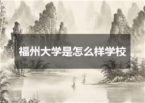 福州大学是怎么样学校