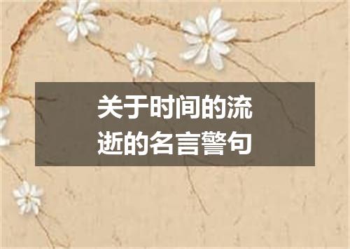关于时间的流逝的名言警句